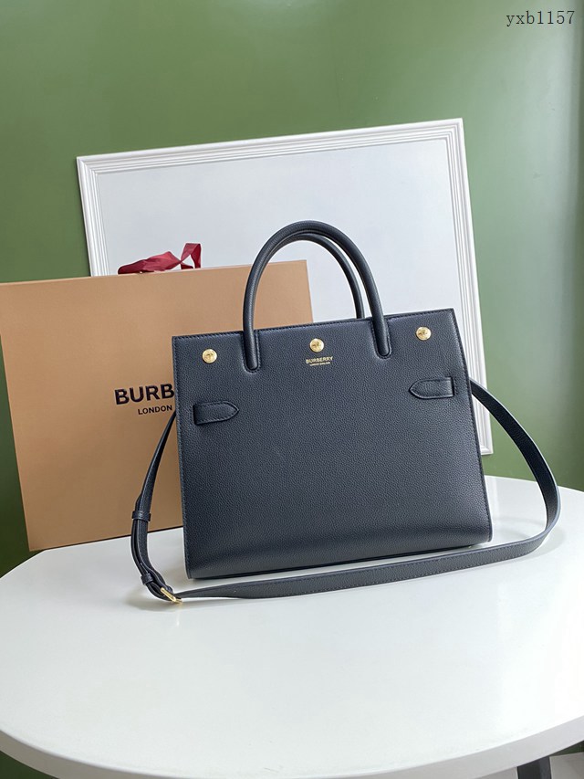 Burberry專門店新款大號Title泰爾勒手袋 巴寶莉Vintage復古格紋手提肩背女包 yxb1157