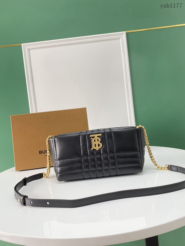 Burberry專門店新款絎縫款Lola蘿拉包 巴寶莉羔羊皮單肩斜挎女包 yxb1177