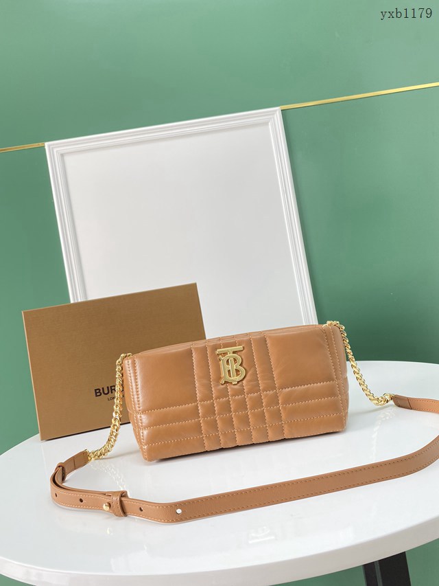 Burberry專門店新款絎縫款Lola蘿拉包 巴寶莉羔羊皮單肩斜挎女包 yxb1179