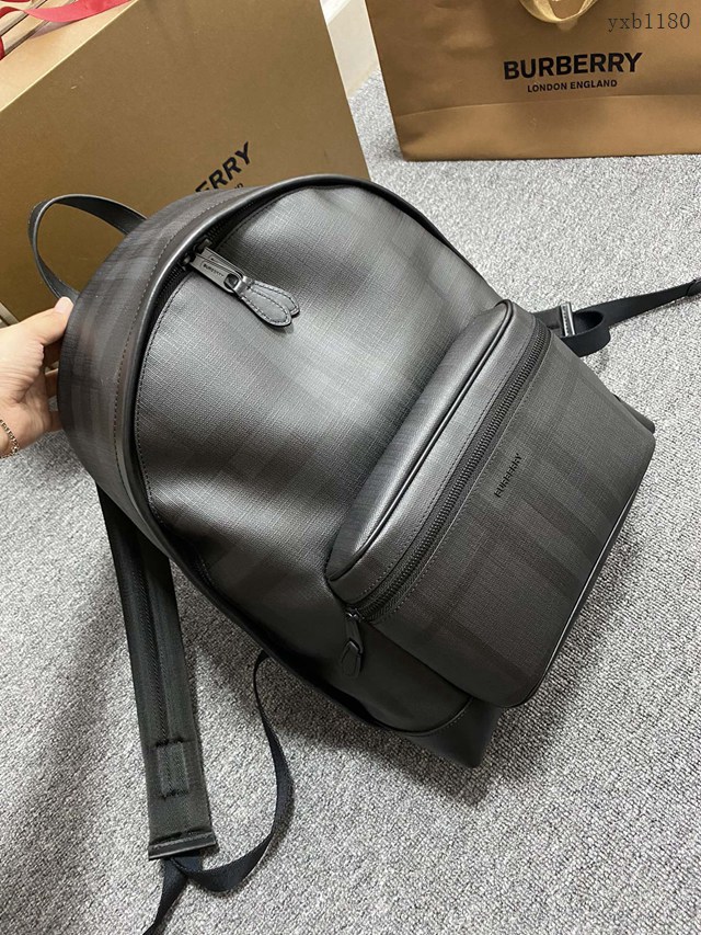Burberry專門店新款男士雙肩包 巴寶莉格紋男士後背包大書包 yxb1180