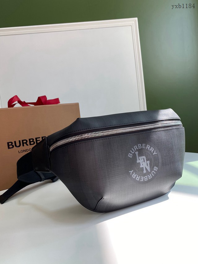 Burberry專門店新款腰包 巴寶莉London格紋男士腰包挎包 yxb1184
