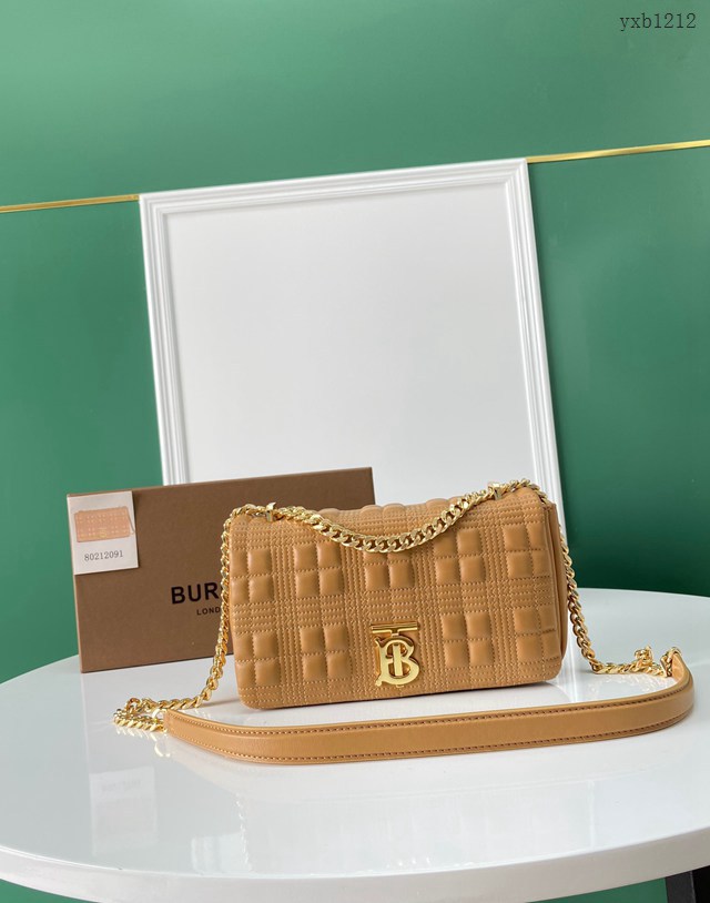 Burberry專門店新款羊皮小號TB蘿拉包 巴寶莉羔羊皮單肩斜挎女包 yxb1212
