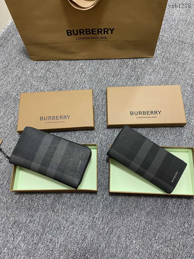 Burberry專門店新款男士長款西裝夾 巴寶莉長款對折錢包 yxb1278