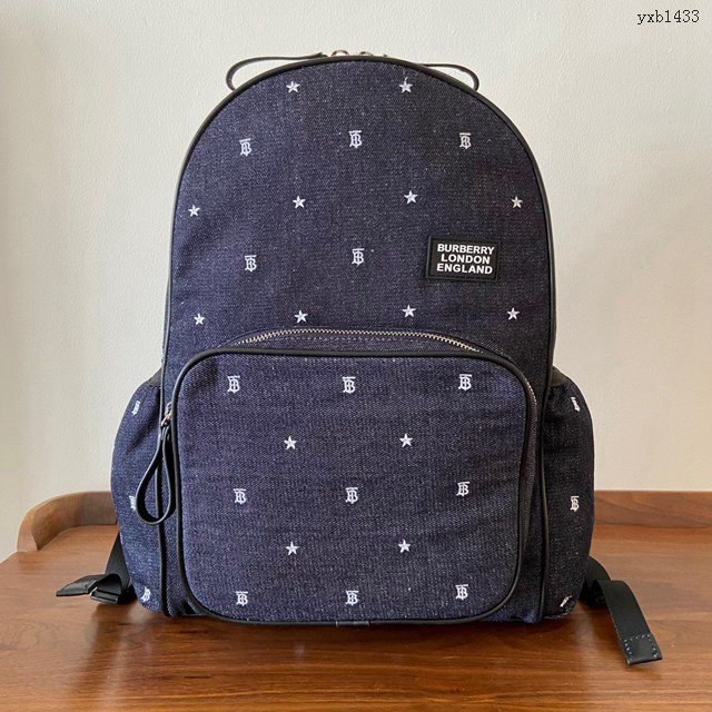 Burberry專門店新款尼龍刺繡雙肩包 巴寶莉TB系列男女同款雙肩背包 yxb1433