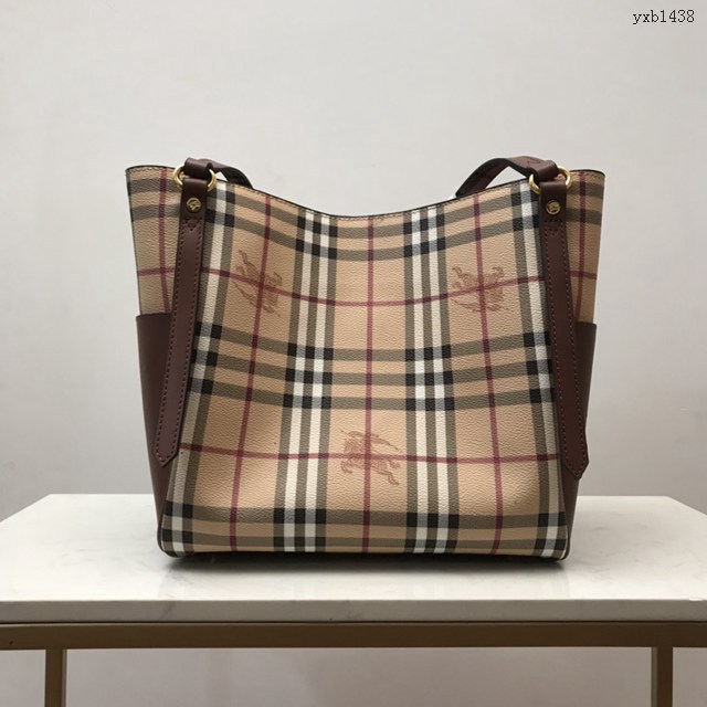 Burberry專門店新款格紋肩背托特包 巴寶莉經典購物袋 yxb1438