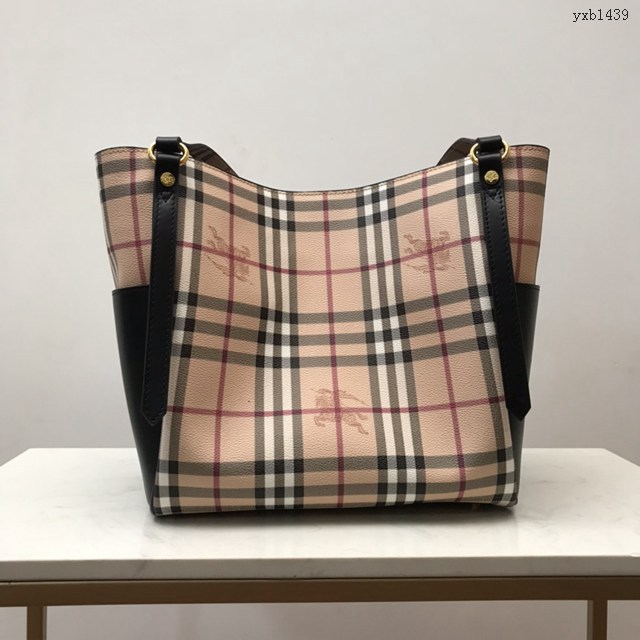 Burberry專門店新款格紋肩背托特包 巴寶莉經典購物袋 yxb1439