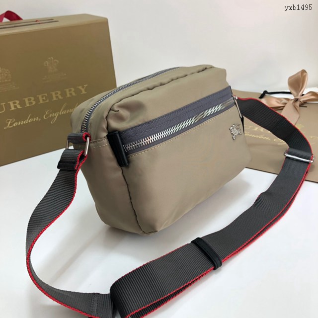 Burberry專門店新款飛行員尼龍斜背包 巴寶莉男士單肩斜挎包 yxb1495