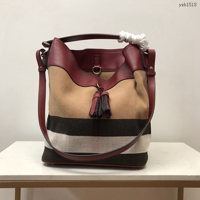 Burberry專門店新款艾仕貝手袋 巴寶莉標誌性水桶包肩背女包 yxb1518