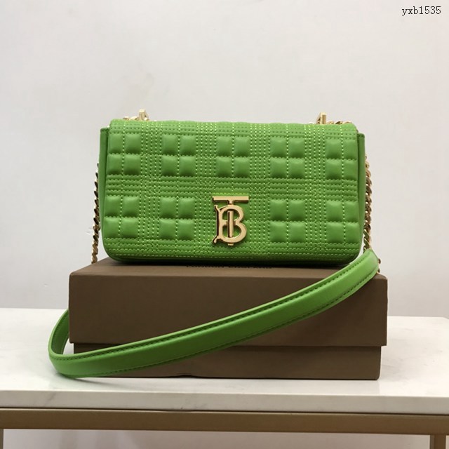 Burberry專門店新款羊皮小號TB蘿拉包 巴寶莉絎縫品牌格紋鏈條單肩挎背女包 yxb1535