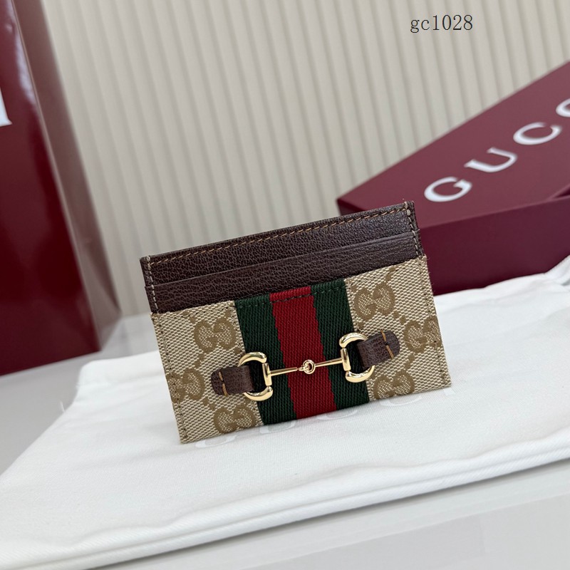 Gucci專櫃2026新款馬銜扣卡包卡夾 古馳Generation織帶男女名片夾 867122 gc1028