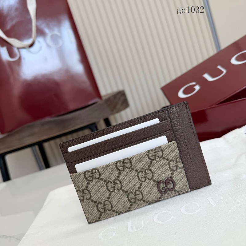 Gucci專櫃2026新款多卡位卡夾卡套 古馳陶瓷雙G男士卡包 856561 gc1032