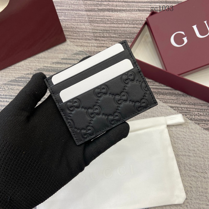 Gucci專櫃2026新款GG印花全皮卡夾 古馳Emblem系列男女卡包名片夾 850187 gc1033