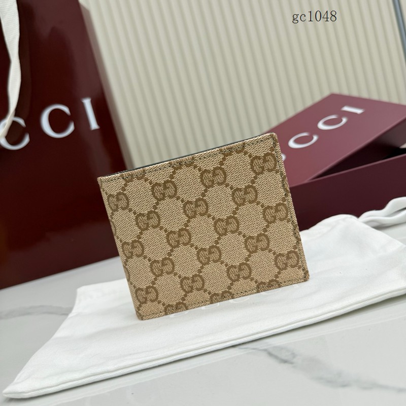 Gucci專櫃經典老花對折短款錢包 古馳Essence雙折男女錢包錢夾 876390 gc1048