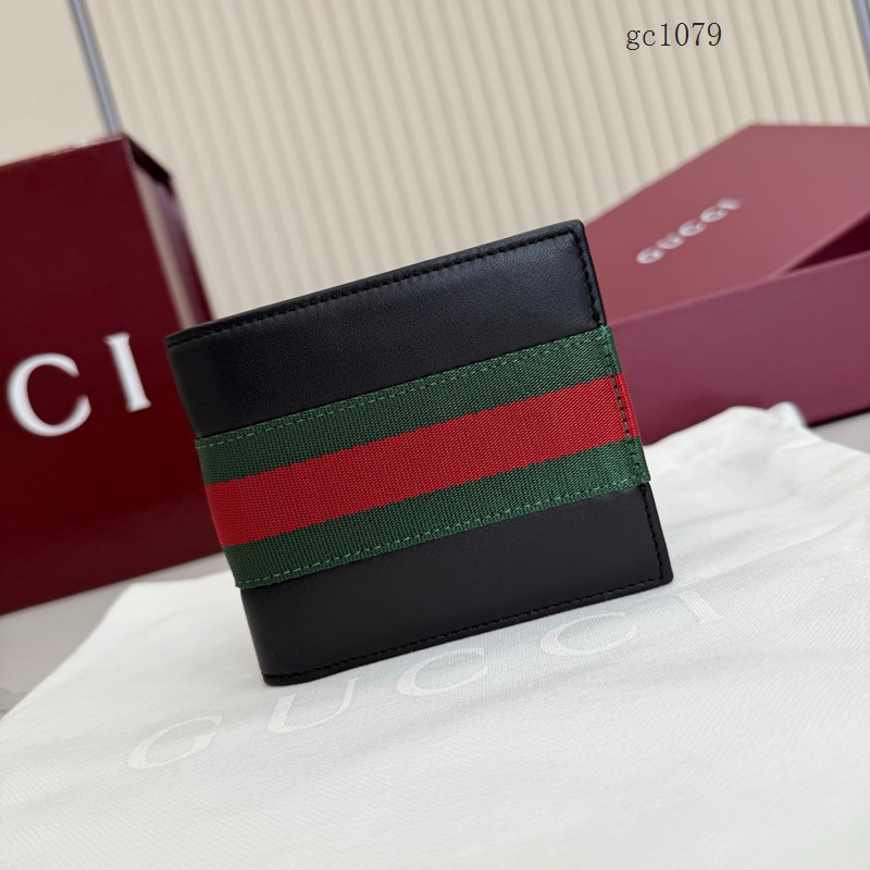 Gucci專櫃2026新款雙折錢夾 古馳經典織帶對折男士錢包 867269 gc1079