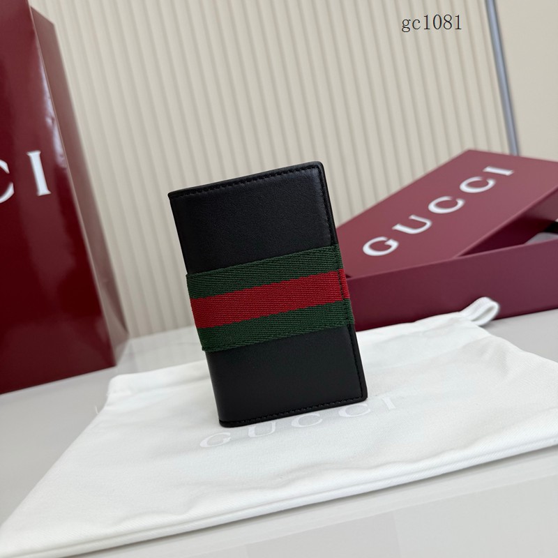 Gucci專櫃2026新款雙G印花對折錢夾 古馳經典織帶雙折男士錢包護照夾 867346 gc1081