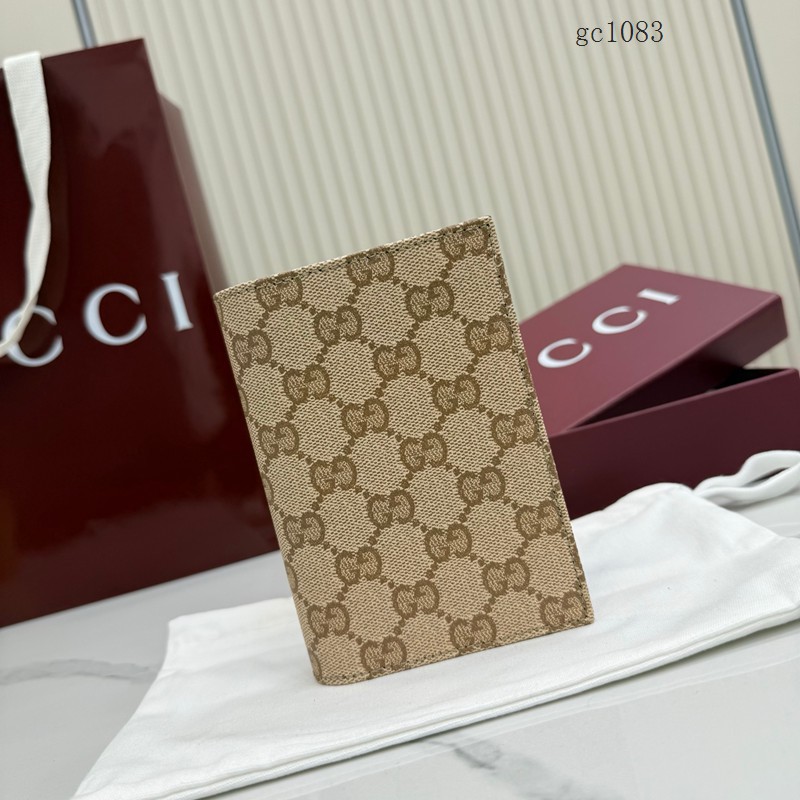 Gucci專櫃2026新款圖層帆布短款對折錢包 古馳Essence系列雙G雙折錢夾 876432  gc1083
