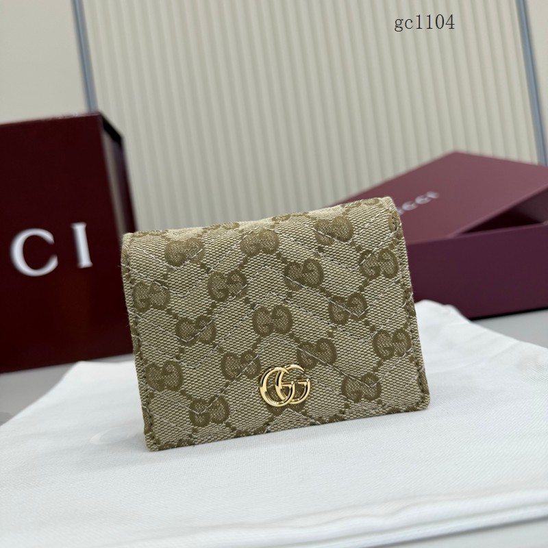 Gucci專櫃2026新款帆布雙折錢包 古馳Generation系列女士按扣錢夾卡夾 466492 gc1104