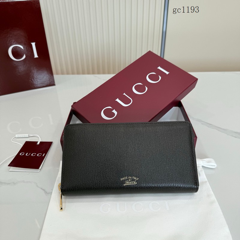 Gucci專櫃2026新款全皮燙金拉鏈零錢包 古馳Lira系列男士長款拉鏈錢包 867318 gc1193