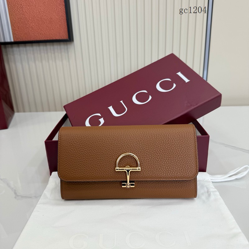 Gucci專櫃半馬銜扣長款錢包 古馳女士全皮翻蓋長款錢夾 848791 gc1204