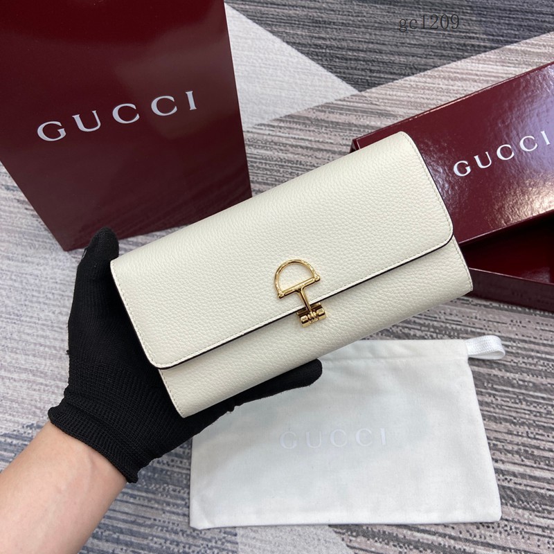 Gucci專櫃大號半馬銜扣長款錢包 古馳Softbit系列女士全皮翻蓋長款錢夾 828147 gc1209
