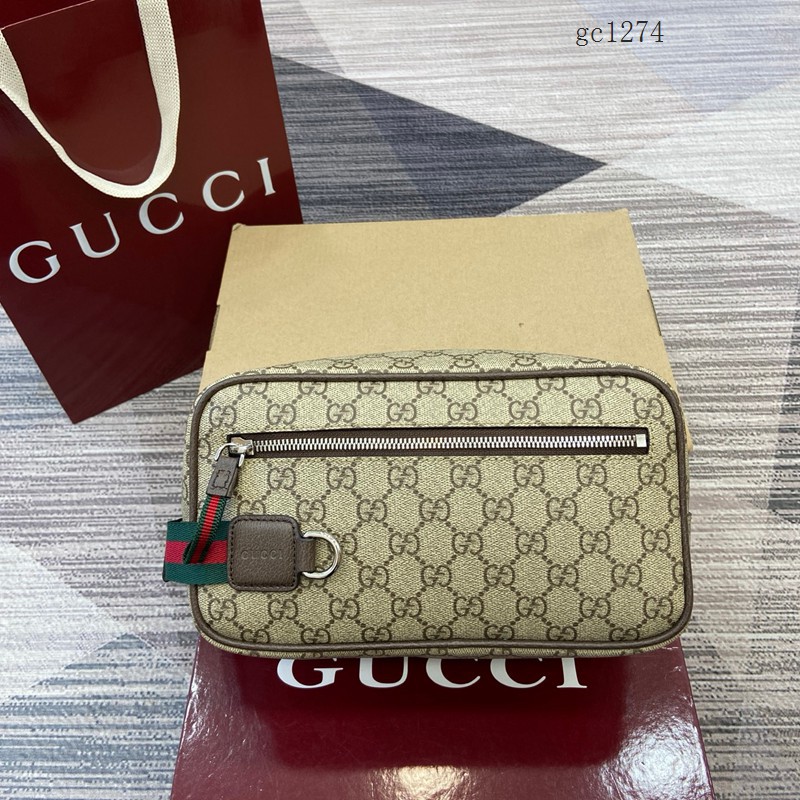 Gucci專櫃2026新款雙G老花肩背斜挎包 古馳中號洗漱包 856041 gc1274