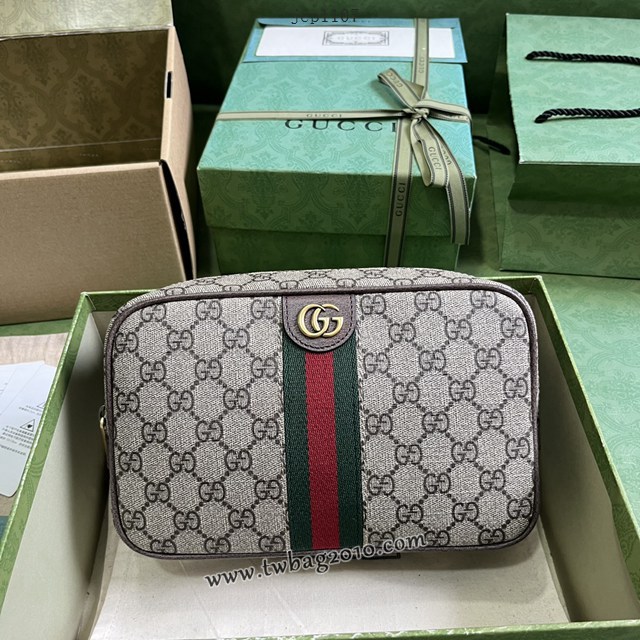 gucci專櫃新款手袋 古馳Gucci Savoy系列飾織帶洗漱包 jcp1107