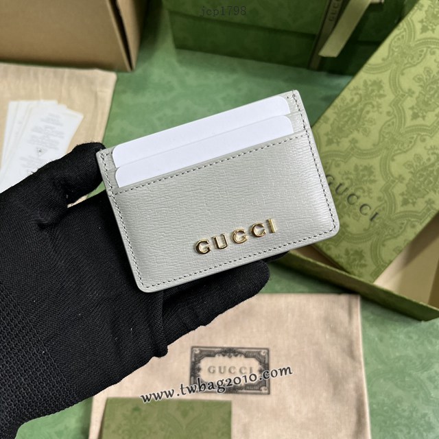 gucci專櫃新款原廠皮卡包 古馳飾手寫體Gucci標識卡片夾 jcp1798