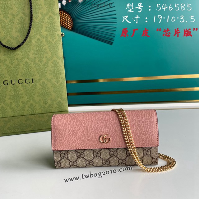 gucci專櫃2024新款woc手袋 古馳原廠皮鏈條單肩斜挎女包 jcp1970