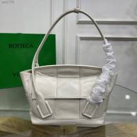 Bottega veneta高端女包 96009s小號 寶緹嘉新款Arco33油蠟皮手提包 BV經典款小牛皮arco女包  gxz1324