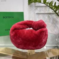 Bottega veneta高端女包 98080天鵝絨 寶緹嘉Jodie經典打結圓形hobo包 BV天鵝絨皮毛新款女包  gxz1390