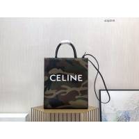 Celine專櫃2023新款手提托特包 191542 賽琳CABAS TRIOMPHE迷彩帆布購物袋 sldj2218