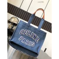 Celine專櫃2023新款牛仔藍Tote Cacbs牛仔藍托特包 賽琳丹尼藍大購物袋 sldj2295