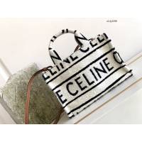 Celine專櫃2023秋季新款手提托特包 賽琳CABAS THAIS小號CELINE通體印花織物手袋 sldj2298