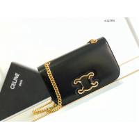 Celine專櫃2023冬季新款鏈條肩背包 199813 賽琳中號TRIOMPHE FRAME牛皮革單肩包 sldj2354