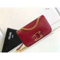 Celine專櫃2023冬季新款鏈條肩背包 199813 賽琳中號TRIOMPHE FRAME牛皮革單肩包 sldj2355