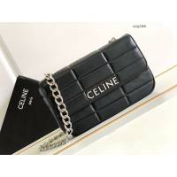 Celine專櫃2023新品絎縫鏈條羊皮斜挎包 賽琳MATELASSé MONOCHROME絎縫羊皮革鏈條肩背包 sldj2369