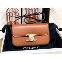 Celine專櫃2023新款Triomphe Shoulder Bag 194143 賽琳最新款凱旋門腋下包 sldj2409