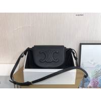 Celine專櫃2023全新CUIR TRIOMPHE系列單肩斜挎包 賽琳新版馬鞍包 sldj2423