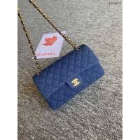 Chanel專櫃限量款Classic Flap Bag 01112布包 香奈兒CF單肩斜挎鏈條女包 djc4614