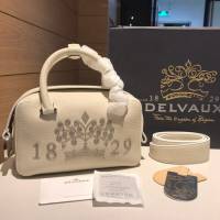 Delvaux經典款Cool Box荔枝紋手提女包 德爾沃專櫃手提肩背手袋女包 bxs1025