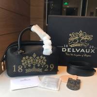 Delvaux經典款Cool Box荔枝紋手提女包 德爾沃專櫃手提肩背手袋女包 bxs1026