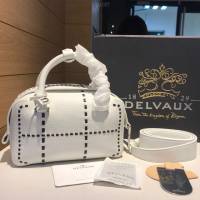 Delvaux經典款Cool Box荔枝紋手提女包 德爾沃專櫃手提肩背手袋女包 bxs1027