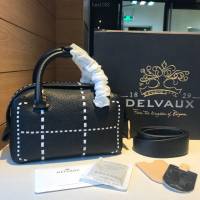 Delvaux經典款Cool Box荔枝紋手提女包 德爾沃專櫃手提肩背手袋女包 bxs1028