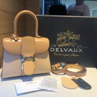 Delvaux頂級原單Brillant box皮雙環白色手提女包 德爾沃專櫃經典款Brillant PM包袋 bxs1119