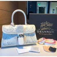 Delvaux全新雕刻和穿孔工藝腰果花brilliant手袋 德爾沃專櫃經典款爆款BL手提肩背女包 bxs1135