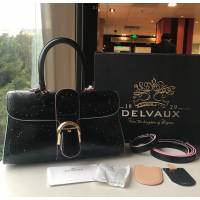 Delvaux全新雕刻和穿孔工藝腰果花brilliant手袋 德爾沃專櫃經典款爆款BL手提肩背女包 bxs1136