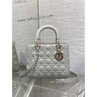 Dior专柜新款迪奥顶级原单Lady最新翻盖羊皮五格手提包 djfk1110