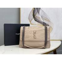 YSL专柜款女包 聖羅蘭經典款niki油蠟皮包包 YSL肩背斜挎包 498883  jjh1007