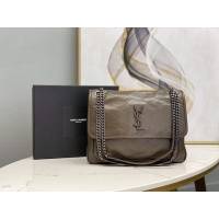 YSL专柜款女包 聖羅蘭經典款niki油蠟皮包包 YSL肩背斜挎包 498883  jjh1015