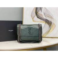 YSL专柜款女包 聖羅蘭經典款niki油蠟皮包包 YSL肩背斜挎包 498894  jjh1023